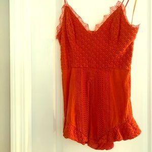 RED saks fifth avenue Other - Coral eyelet romper by RED Saks Fifth Avenue RED saks fifth avenue Other - Coral eyelet romper by RED Saks Fifth Avenue